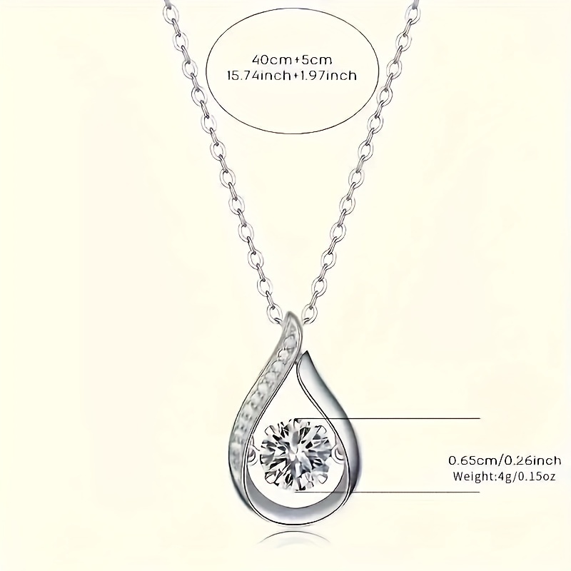 Dynamic Teardrop Shaped Pendant Necklace — Gift for Her